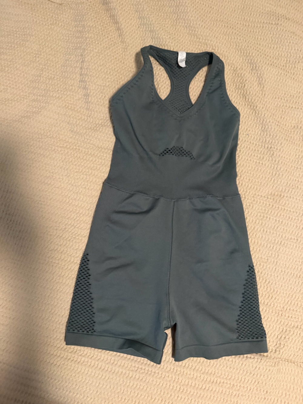 aerie sage/teal racerback bodysuit